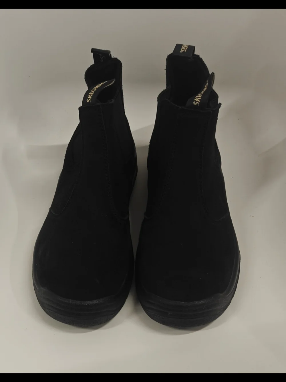 Skechers Work Men's 9 Black Safety Toe EH Slip On Work Shoes Leather